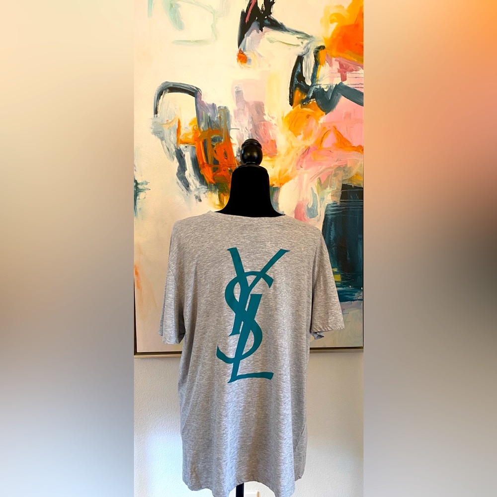 YSL Gray & Green T/Shirt. Unisex Size 3X Runs small.